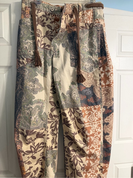 We The Free Denim - Free People We The Free Printed Moxie Barrel Jeans plum floral
